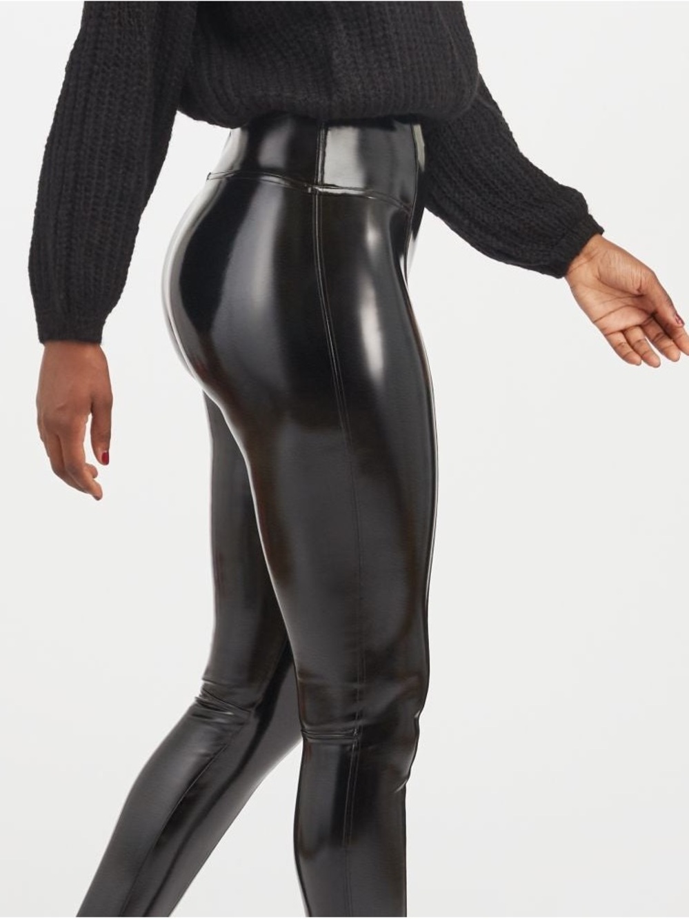 SPANX Faux Patent Leather Leggings NWT size S